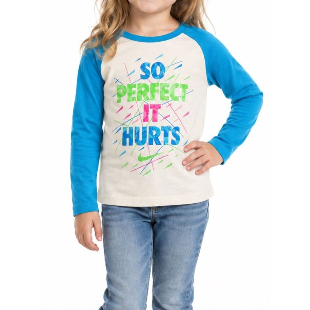 Nike “So Perfect It Hurts” Long Sleeve Shirt for Girls | Size 4